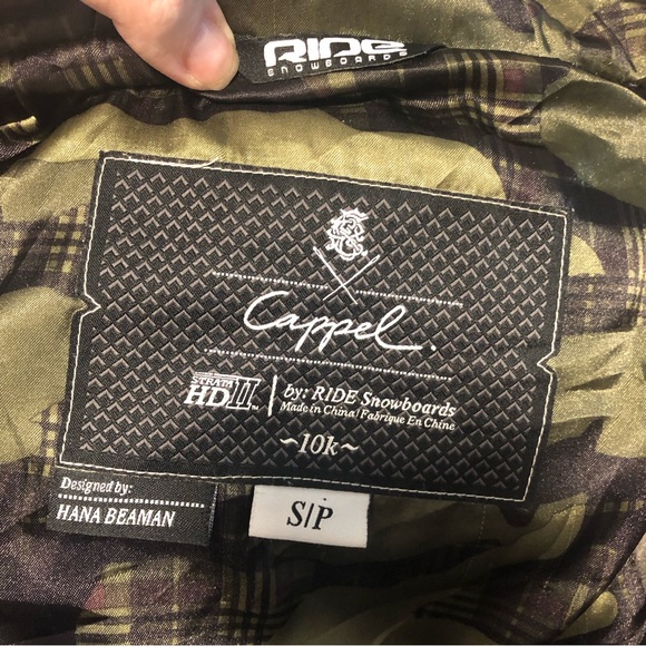 Cappel men’s winter snowboarding coat down filled removable sleeves size small - Picture 7 of 8